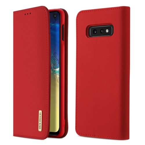 

DUX DUCIS WISH Series TPU + PU + Leather Case for Galaxy S10 E, with Card Slots & Wallet (Red)