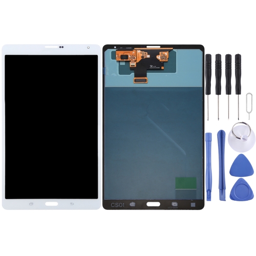 Samsung Galaxy Tab S 8.4-inch WiFi SM-T700 White LCD Screen Touch Assembly+Frame 