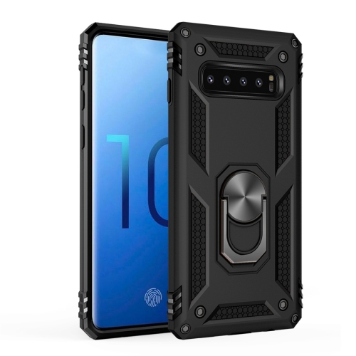 

Sergeant Armor Shockproof TPU + PC Protective Case for Galaxy S10, with 360 Degree Rotation Holder (Black)