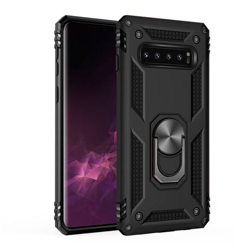 

Sergeant Armor Shockproof TPU + PC Protective Case for Galaxy S10 Plus, with 360 Degree Rotation Holder(Black)