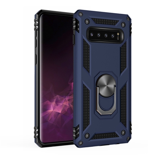 

Sergeant Armor Shockproof TPU + PC Protective Case for Galaxy S10 Plus, with 360 Degree Rotation Holder(Blue)
