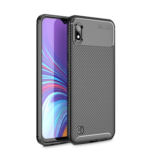 

Beetle Series Carbon Fiber Texture Shockproof TPU Case for Galaxy A10(Black)