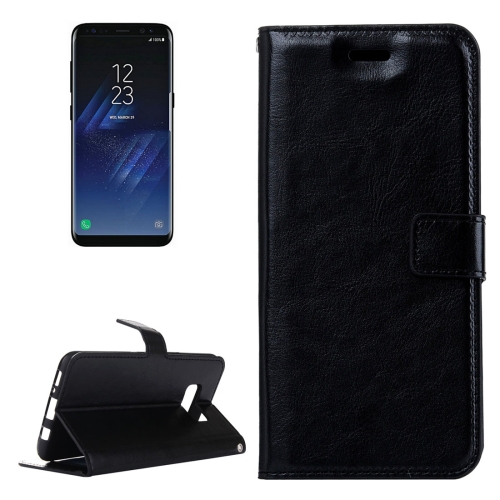 

For Galaxy S8 Retro Crazy Horse Texture Horizontal Flip Leather Case with Holder & Card Slots & Wallet & Photo Frame(Black)