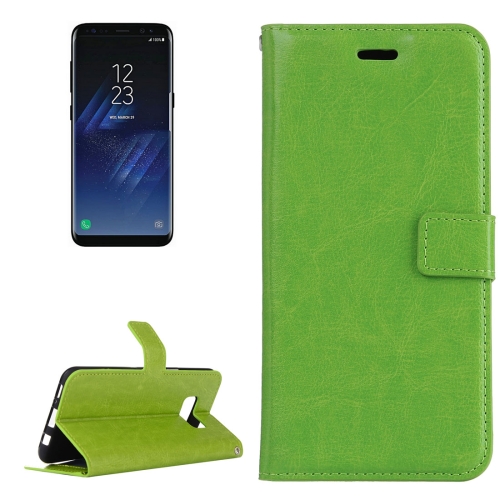 

For Galaxy S8 Retro Crazy Horse Texture Horizontal Flip Leather Case with Holder & Card Slots & Wallet & Photo Frame(Green)