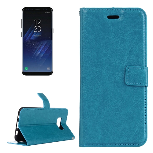 

For Galaxy S8 Retro Crazy Horse Texture Horizontal Flip Leather Case with Holder & Card Slots & Wallet & Photo Frame(Blue)