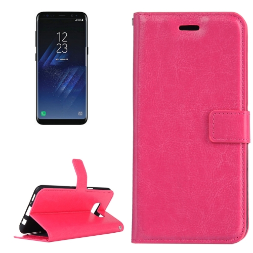 

For Galaxy S8 Retro Crazy Horse Texture Horizontal Flip Leather Case with Holder & Card Slots & Wallet & Photo Frame(Magenta)
