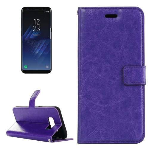 

For Galaxy S8 Retro Crazy Horse Texture Horizontal Flip Leather Case with Holder & Card Slots & Wallet & Photo Frame(Purple)