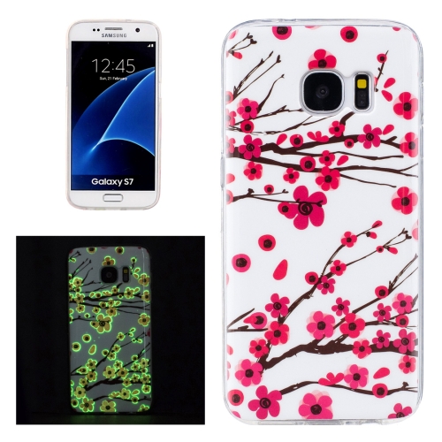 

For Galaxy S7 / G930 Noctilucent Plum Pattern IMD Workmanship Soft TPU Protective Case