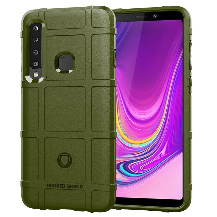 

Shockproof Protector Cover Full Coverage Silicone Case for Galaxy A9 (2018) (Army Green)