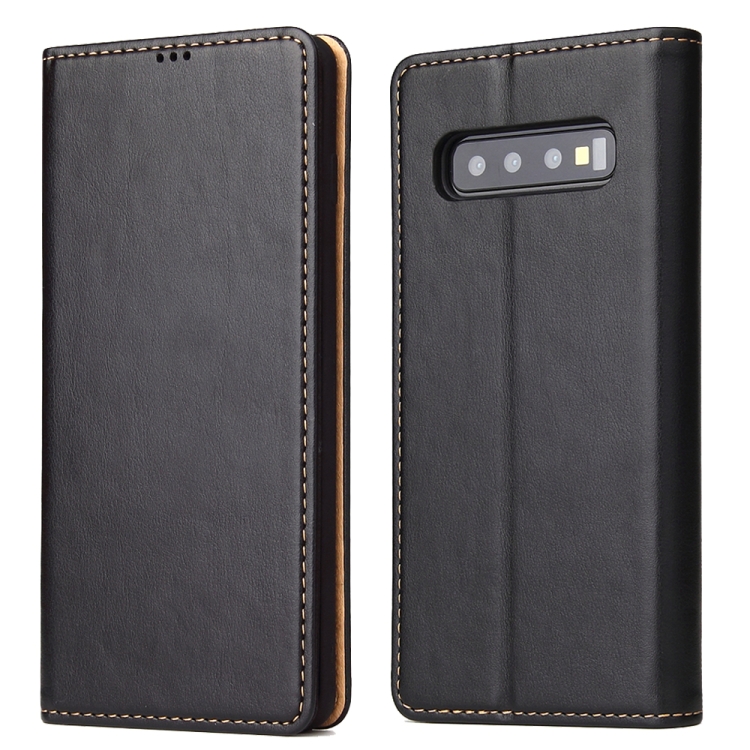 

Horizontal Flip PU Leather Case for Galaxy S10, with Holder & Card Slot & Wallet(Black)