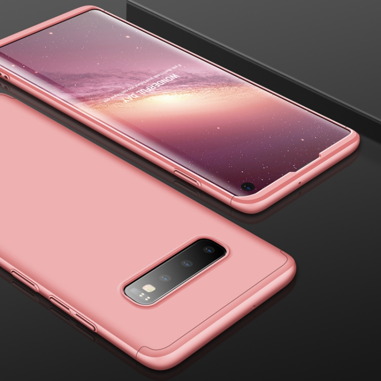 

GKK Three Stage Splicing Full Coverage PC Case for Galaxy S10 (Rose Gold)