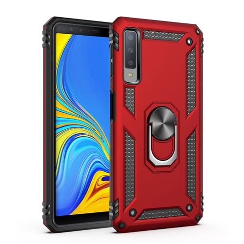 

Sergeant Armor Shockproof TPU + PC Protective Case for Galaxy A7 2018, with 360 Degree Rotation Holder (Red)