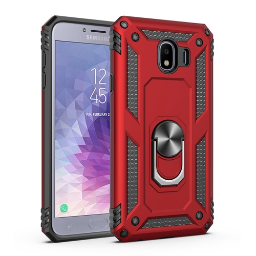 

Sergeant Armor Shockproof TPU + PC Protective Case for Galaxy J4 2018, with 360 Degree Rotation Holder (Red)