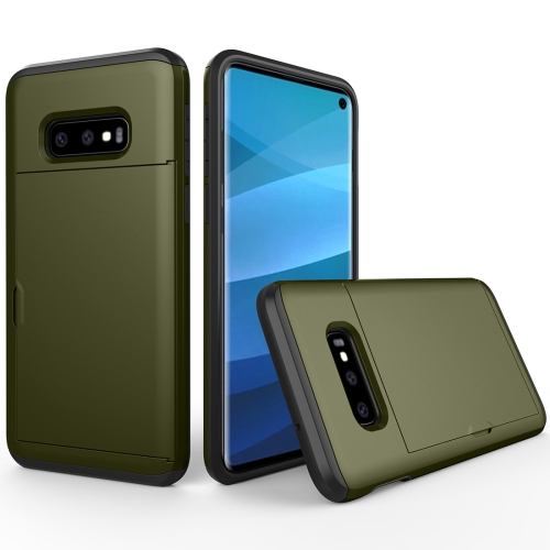 

Shockproof Rugged Armor Protective Case for Galaxy S10e, with Card Slot(Army Green)