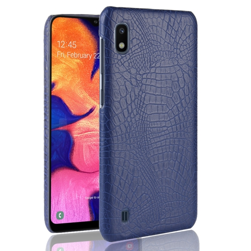 

Shockproof Crocodile Texture PC + PU Case for Galaxy A10 (Blue)