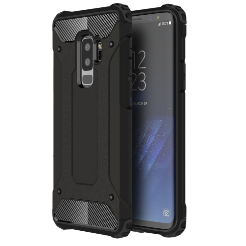For Galaxy S9+ TPU + PC 360 Degree Protection Shockproof Protective Back Case(Black)