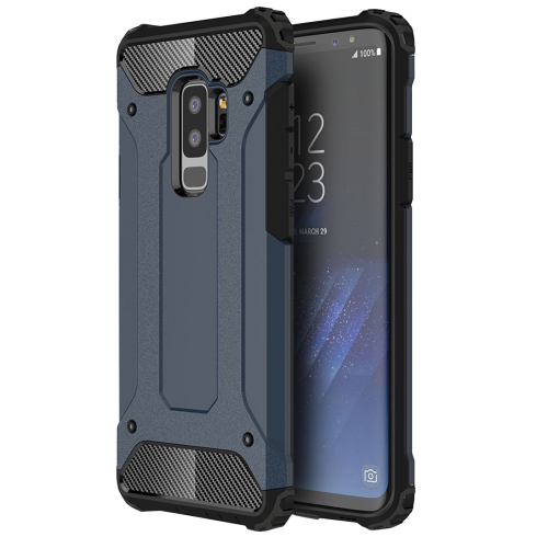 

For Galaxy S9+ TPU + PC 360 Degree Protection Shockproof Protective Back Case(Navy Blue)