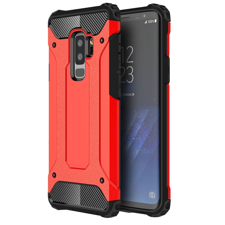 

For Galaxy S9+ TPU + PC 360 Degree Protection Shockproof Protective Back Case(Red)