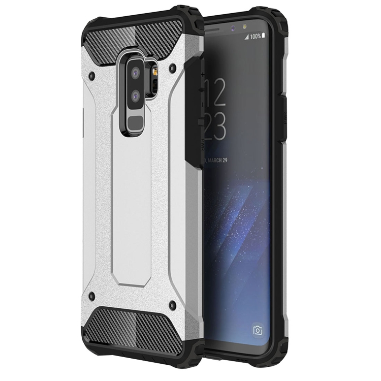 

For Galaxy S9+ TPU + PC 360 Degree Protection Shockproof Protective Back Case(Silver)