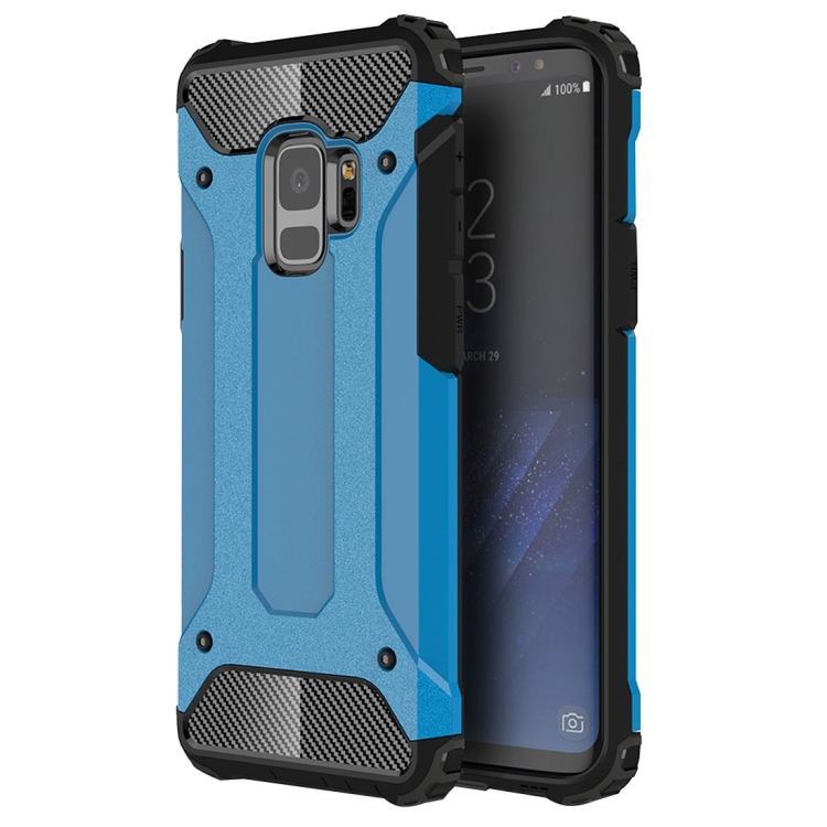 

For Galaxy S9 TPU + PC 360 Degree Protection Shockproof Protective Back Case(Blue)