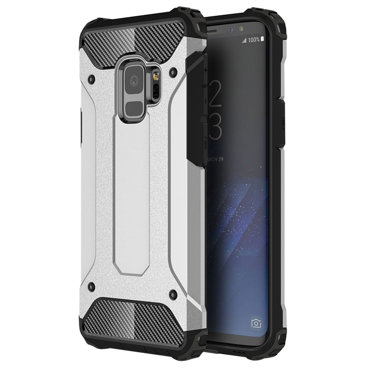 

For Galaxy S9 TPU + PC 360 Degree Protection Shockproof Protective Back Case(Silver)