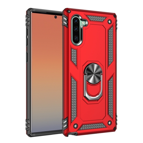 

Armor Shockproof TPU + PC Protective Case for Galaxy Note10 / Note10 5G, with 360 Degree Rotation Holder(Red)