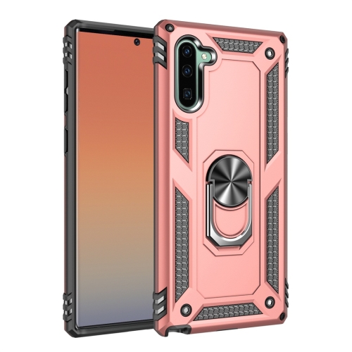 

Armor Shockproof TPU + PC Protective Case for Galaxy Note10 / Note10 5G , with 360 Degree Rotation Holder(Rose Gold)