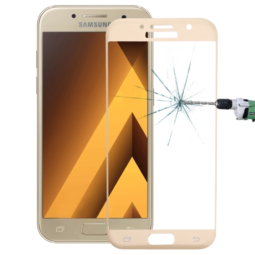 

For Galaxy A5 (2017) / A520 0.26mm 9H Surface Hardness 2.5D Explosion-proof Full Screen Tempered Glass Color Screen Film(Gold)