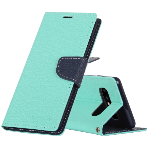 

GOOSPERY FANCY DIARY Horizontal Flip PU Leather Case for Galaxy S10, with Holder & Card Slots & Wallet (Mint Green)