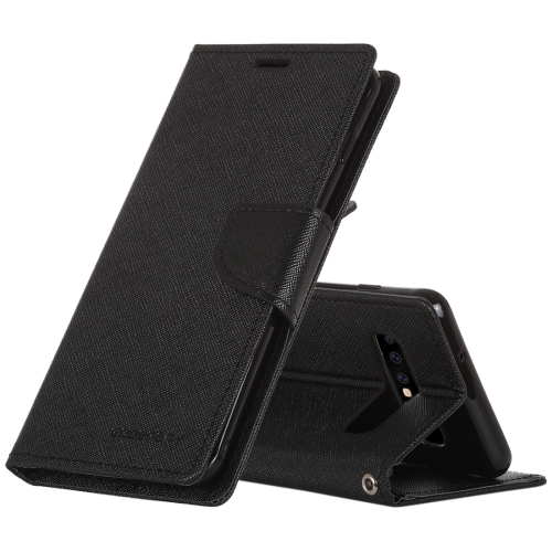 

GOOSPERY FANCY DIARY Horizontal Flip PU Leather Case for Galaxy S10 Plus, with Holder & Card Slots & Wallet (Black)