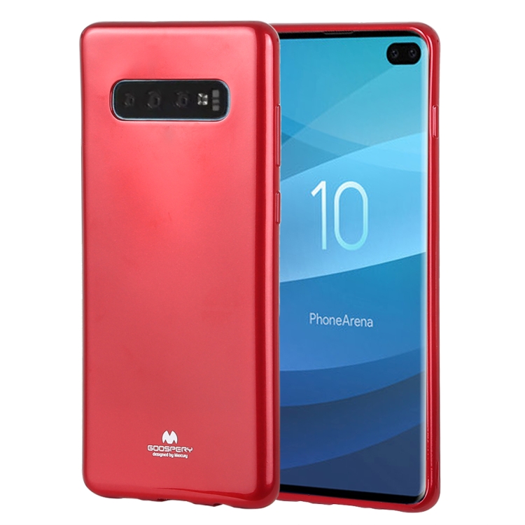 

GOOSPERY PEARL JELLY TPU Anti-fall and Scratch Case for Galaxy S10+ (Red)