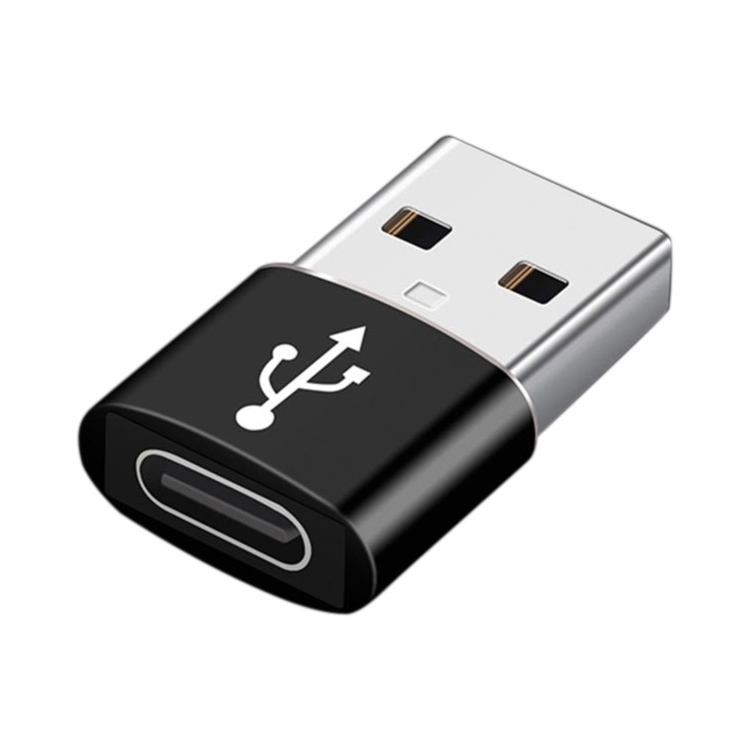 

3 PCS USB-C / Type-C Female to USB 2.0 Male Aluminum Alloy Adapter, Support Charging & Transmission(Black)