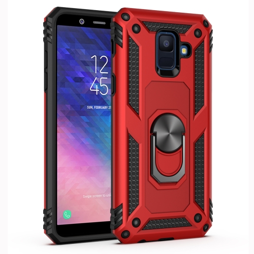 

Armor Shockproof TPU + PC Protective Case for Galaxy A6 (2018), with 360 Degree Rotation Holder (Red)