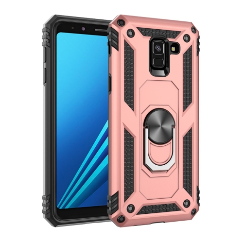 

Armor Shockproof TPU + PC Protective Case for Galaxy A8 (2018), with 360 Degree Rotation Holder (Rose Gold)