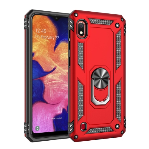 

Armor Shockproof TPU + PC Protective Case for Galaxy A10, with 360 Degree Rotation Holder (Red)