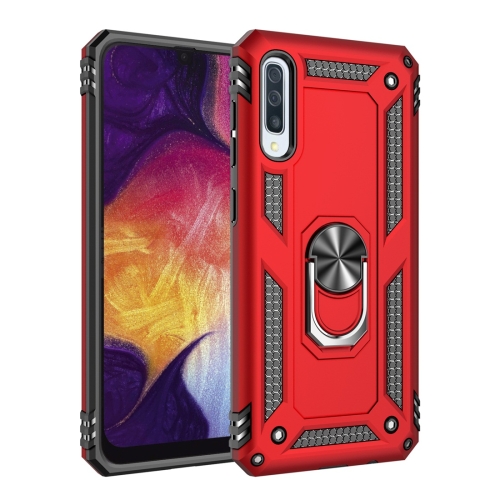

Armor Shockproof TPU + PC Protective Case for Galaxy A50, with 360 Degree Rotation Holder (Red)