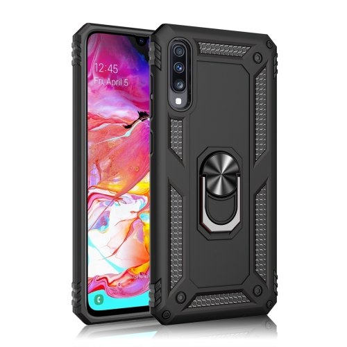 Armor Shockproof TPU + PC Protective Case for Galaxy A70, with 360 Degree Rotation Holder (Black) 30ml portable empty bottles plastic travel bottles empty hand sanitizer bottles with printed keychain holder for carrier