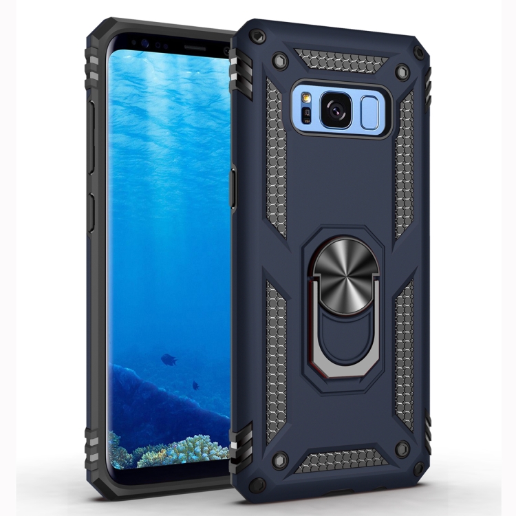 

Armor Shockproof TPU + PC Protective Case for Galaxy S8, with 360 Degree Rotation Holder(Blue)