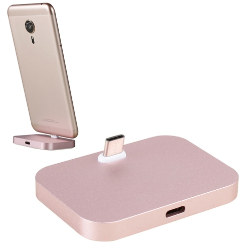 

USB-C / Type-C Aluminum Alloy Desktop Station Dock Charger(Pink)