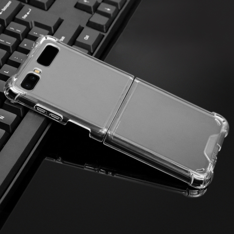 

For Samsung Galaxy Z Flip TPU+PC Transparent Four-corner Shockproof Explosion-proof Protective Case