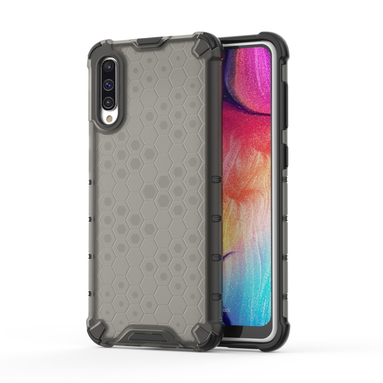 

Shockproof Honeycomb PC + TPU Case for Galaxy A50 (Black)