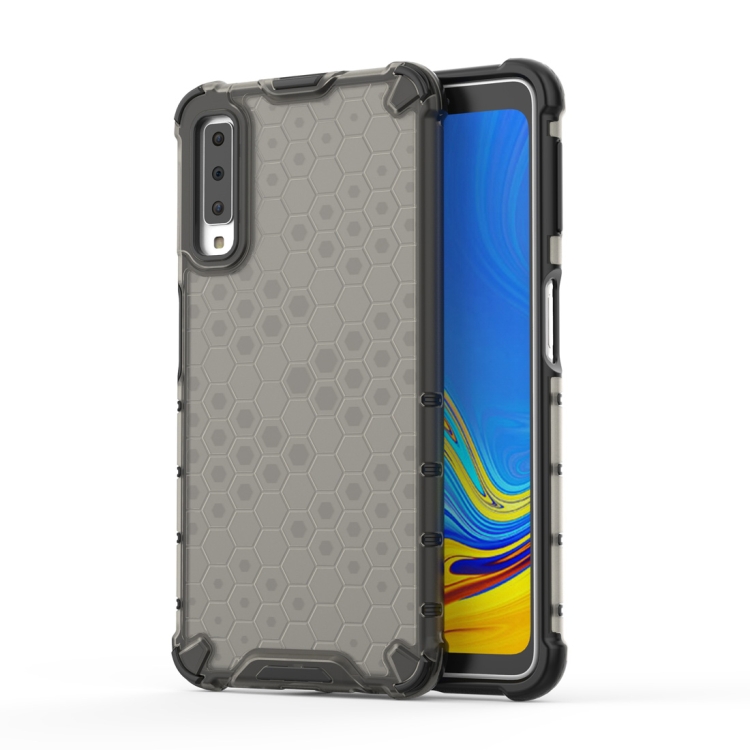 

Shockproof Honeycomb PC + TPU Case for Galaxy A7 (2018) (Black)