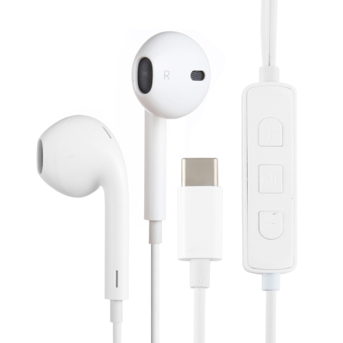 

HAMTOD H11 Wired In Ear USB-C / Type-C OCNS AI Base Noise Cancelling Earphones with Line Control & Mic, Length: 1.2m(White)