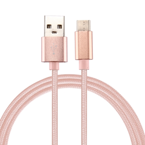

Knit Texture USB to USB-C / Type-C Data Sync Charging Cable, Cable Length: 3m, 3A Total Output, 2A Transfer Data(Rose Gold)