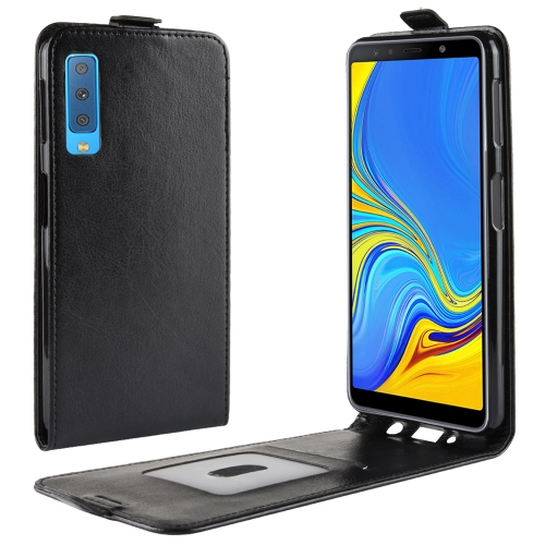 

Business Style Vertical Flip TPU Leather Case for Galaxy A7 (2018) / A750, with Card Slot (Black)