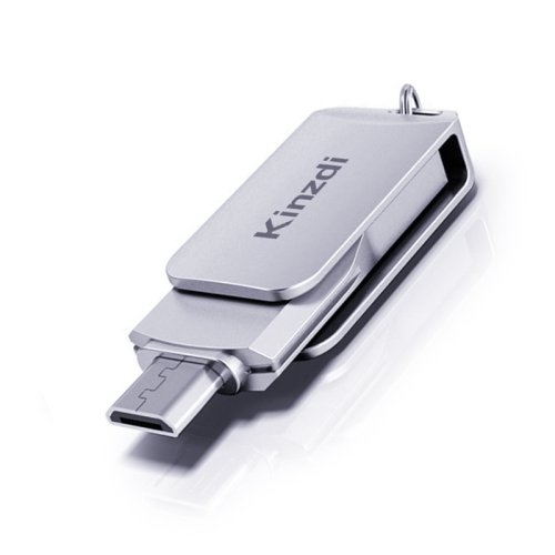 

Kinzdi 64GB USB + Type-C Interface Metal Twister Flash Disk V8 (Silver)