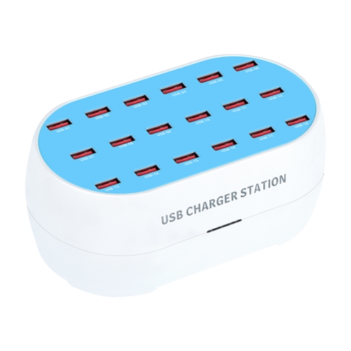 

830-18 120W 18 USB Ports Multifunction Smart Charger Station AC100-240V, US Plug (White)