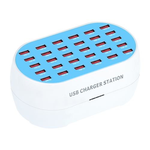 

830 180W 30 USB Ports Multifunction Smart Charger Station AC100-240V, US Plug (White)