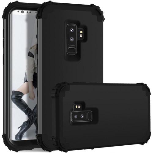 

For Galaxy S9+ Dropproof 3 in 1 No Gap in the Middle Silicone Sleeve Protective Case(Black)