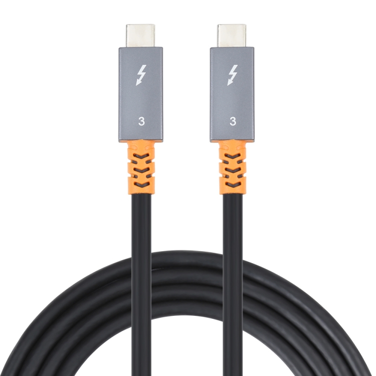 

9049 100W USB-C / Type-C Male to USB-C / Type-C Male Two-color Data Cable 4K Audio Video Cable for Thunderbolt 3, Cable Length:1.5m